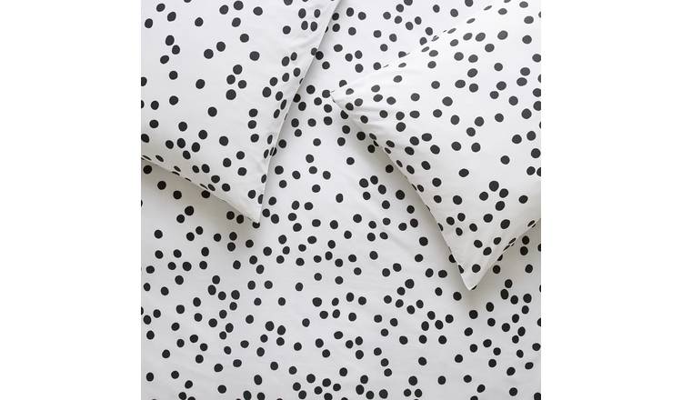 Buy Habitat Penny Black Mini Dot Bedding Set Single Duvet Cover