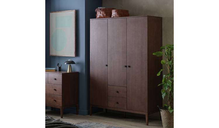 Dark wood deals wardrobe argos