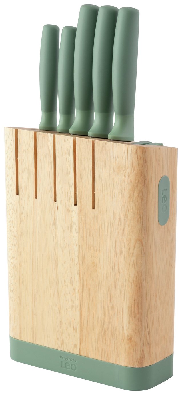 BergHOFF Leo Forest 6 Piece Knife Block Set - Green