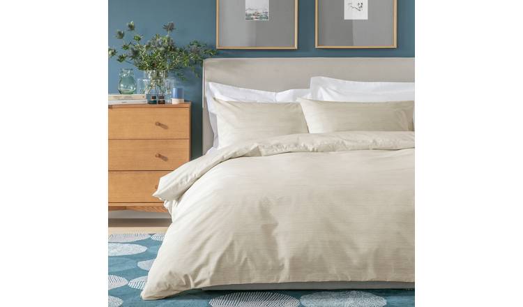 Habitat Stockholm Stripe Neutral Bedding Set - Single