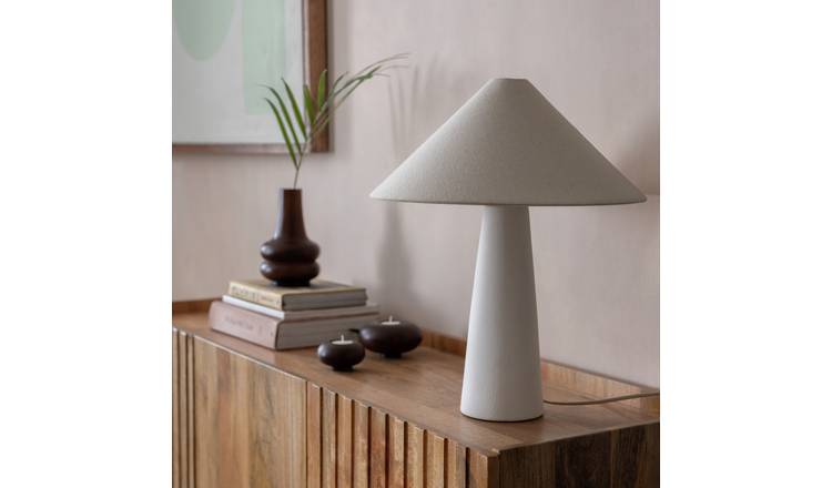 Grey and cream store table lamp