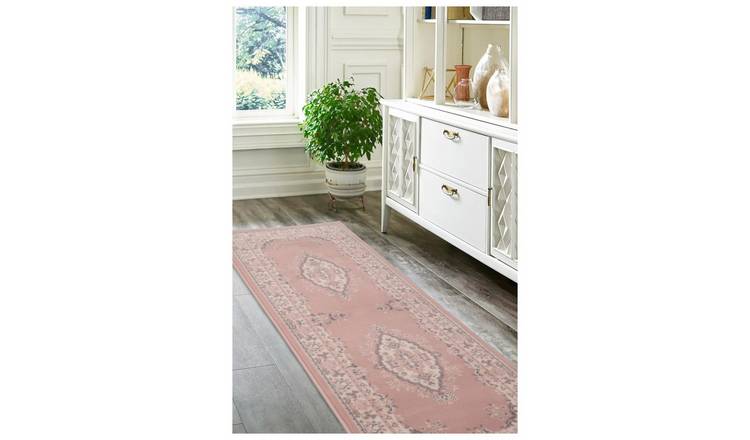 Homemaker Bukhura Traditional Runner - 67x200cm - Blush Pink