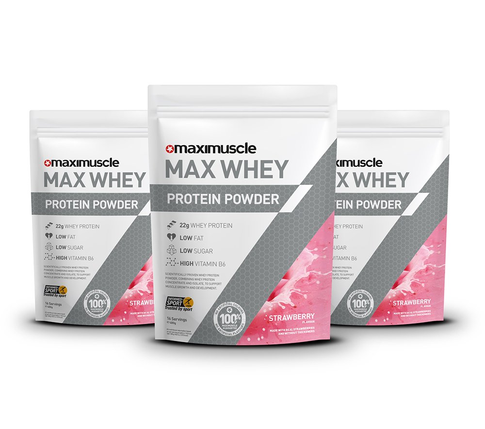 Maximuscle Strawberry Whey Protein Powder Review