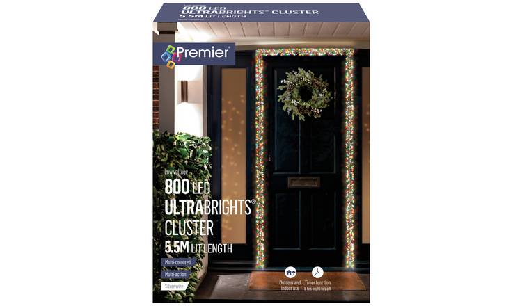 Premier Decorations 800 Multicoloured LED Christmas Lights