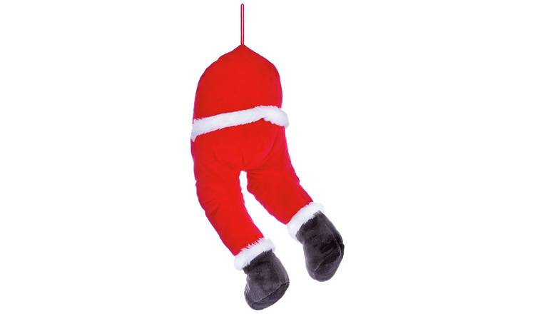 Premier Decorations Christmas Animated Santa Leg Decoration