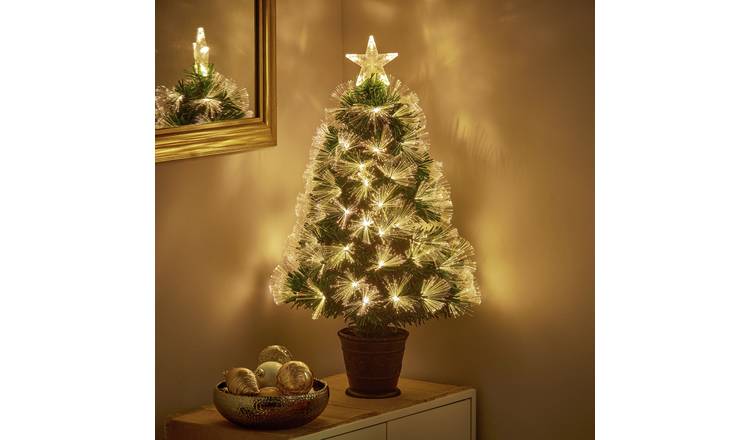 Premier Decorations 2ft Fibre Optic Small Christmas Tree