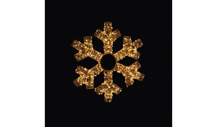 Premier Decorations Rose Gold Snowflake Christmas Decoration