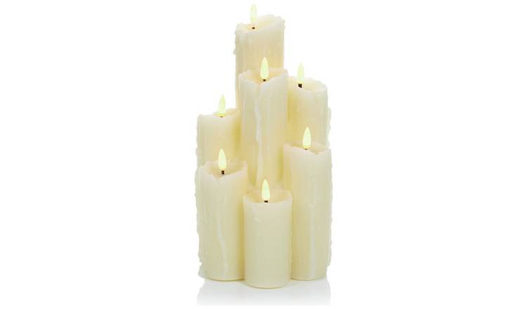 Premier Decorations 7 Wax LED Candle Christmas Decoration