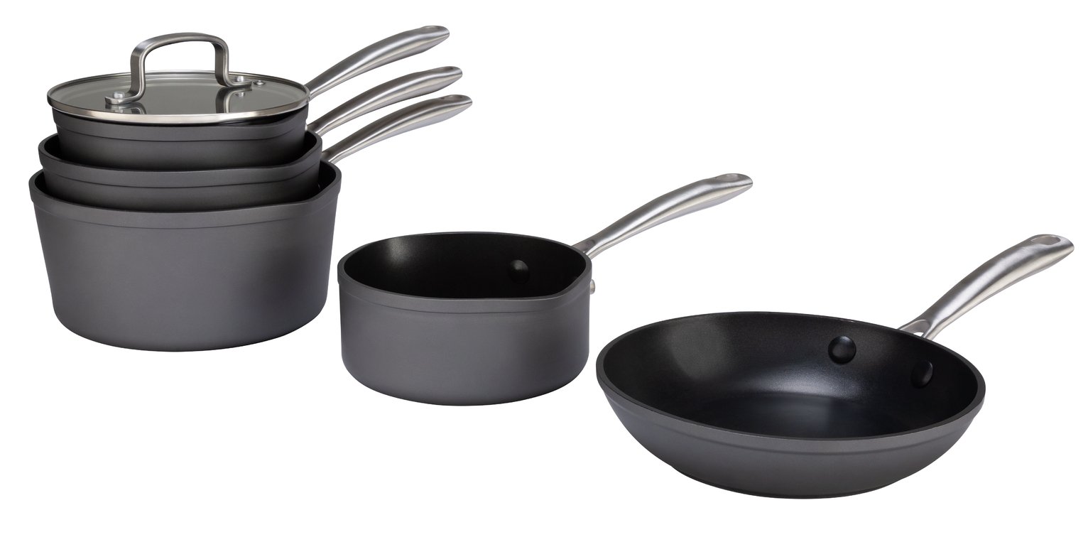 Argos Home 5 Piece Hard Anodised Aluminium Pan Set Review