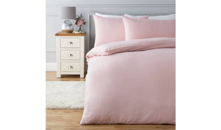 Silentnight Supersoft Plain Blush Pink Bedding Set -Kingsize