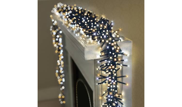 Premier Decorations 480 White LED Christmas Cluster Lights