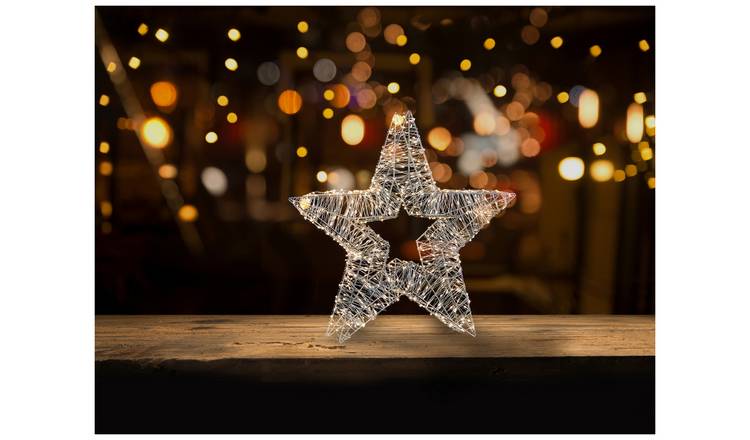 Premier Decorations Silver LED Star Christmas Decoration