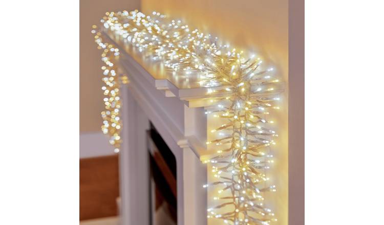 Premier Decorations 960 White LED Christmas Cluster Lights