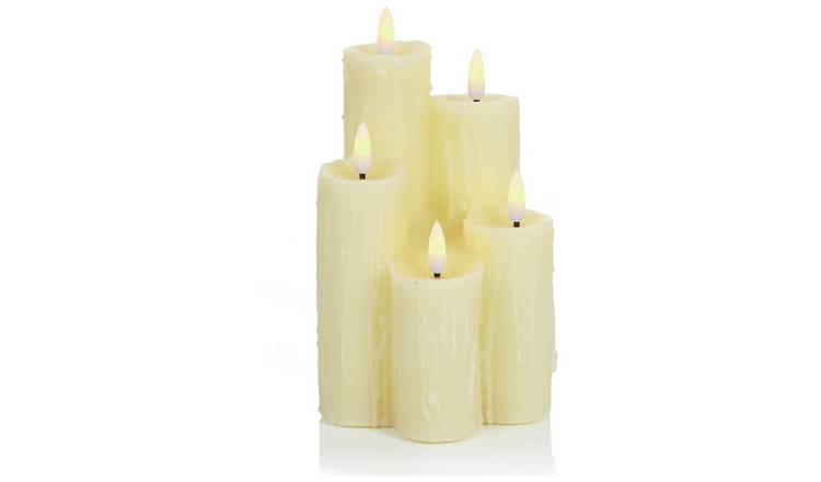 Premier Decorations 5 Melted Candle Christmas Decoration