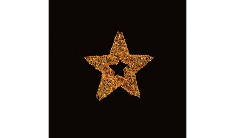 Premier Decorations Rose Gold LED Star Christmas Decoration