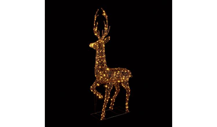 Premier Decorations Pre lit Christmas TipToe Stag Decoration