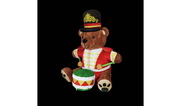 Premier Decorations Christmas Plush Teddy Drummer Decoration