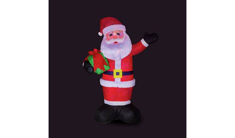 Premier Decorations Pre lit Christmas Plush Santa Decoration