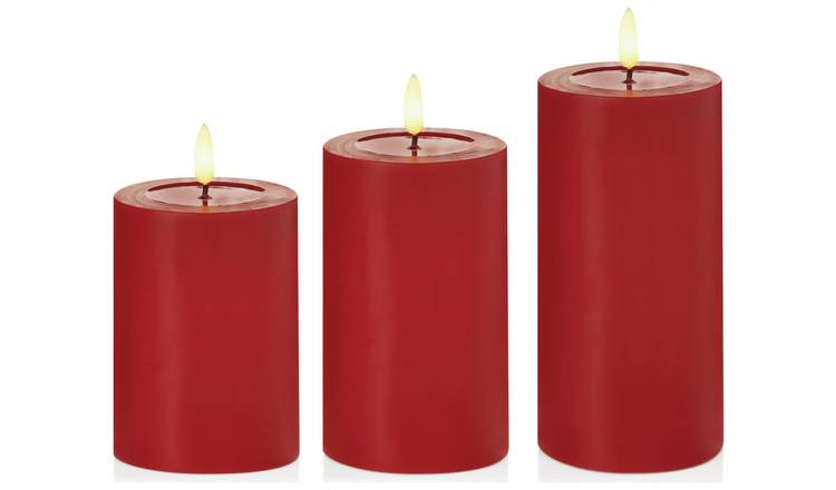 Premier Decorations Red LED Candle Christmas Decoration