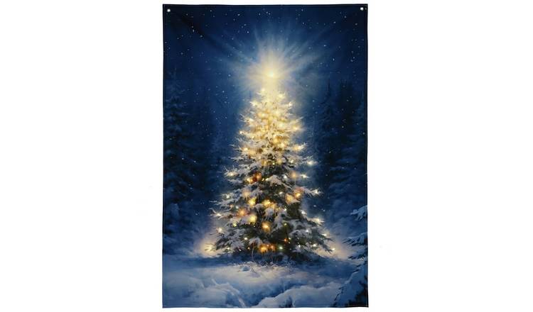 Premier Decorations Tree Fabric Banner Christmas Decoration