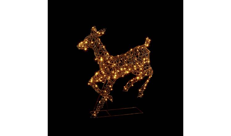 Premier Decorations Prelit Christmas Prancing Doe Decoration