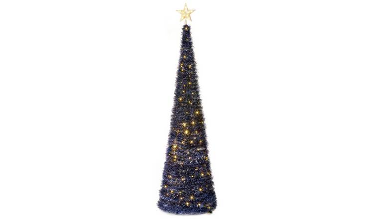 Premier Decorations 6ft Pop Up Slim Christmas Tree - Blue