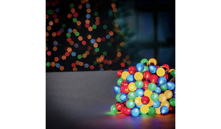 Premier Decorations 100 Multicoloured LED Christmas Lights