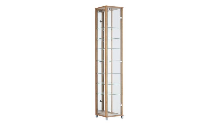 Tall glass store drinks cabinet