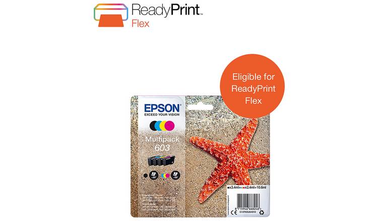 Genuine Epson 603, 603 XL Multipack Ink Cartridges - C13T03U64010