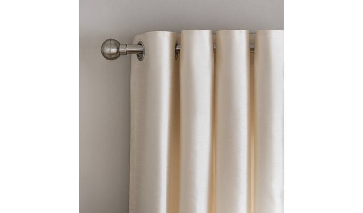 Habitat Faux Silk Fully Lined Eyelet Curtains - Champagne