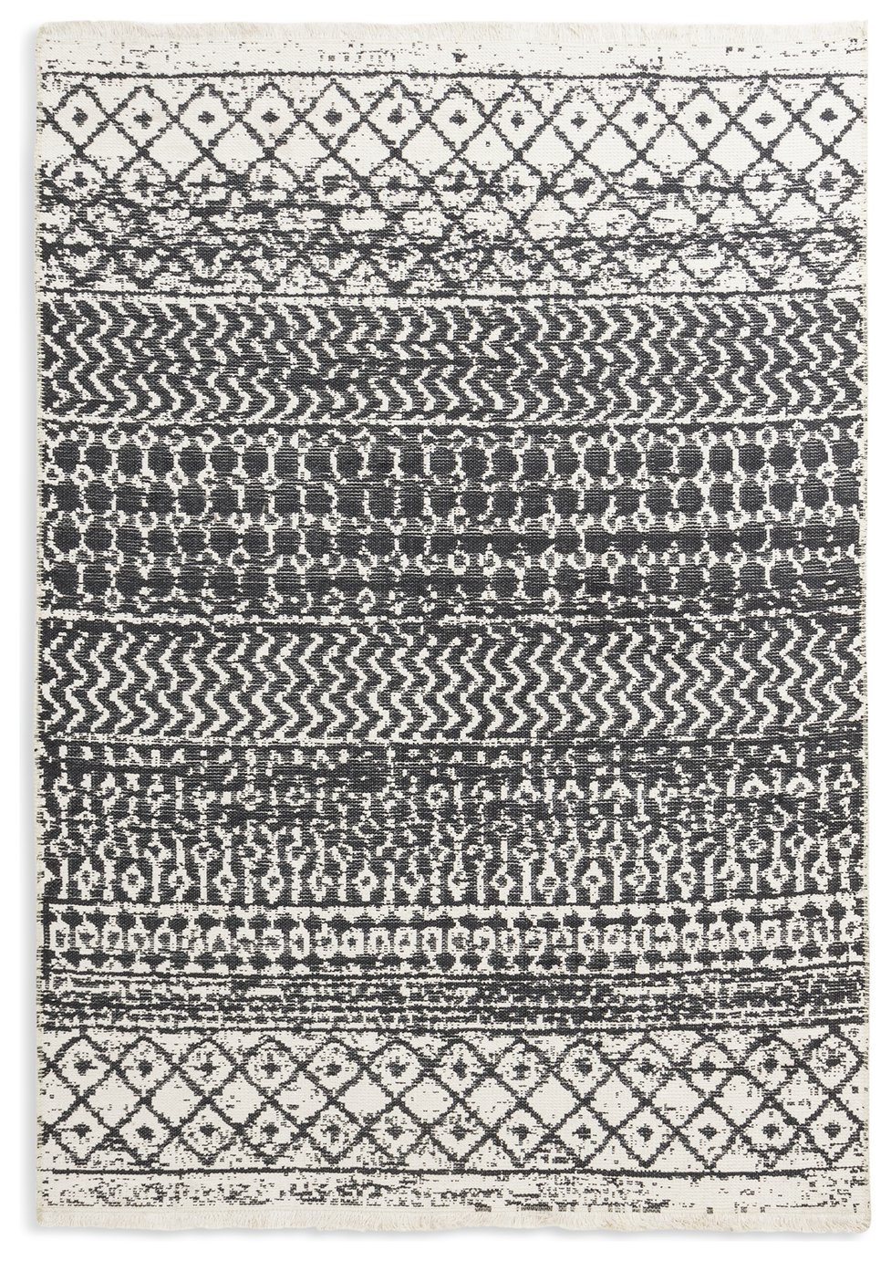 Habitat Moroccan Design Reversible Rug - 80x150cm -  Grey