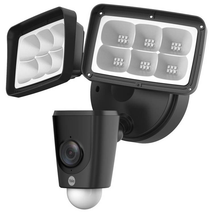 Yale Floodlight Security Camera - Black 0