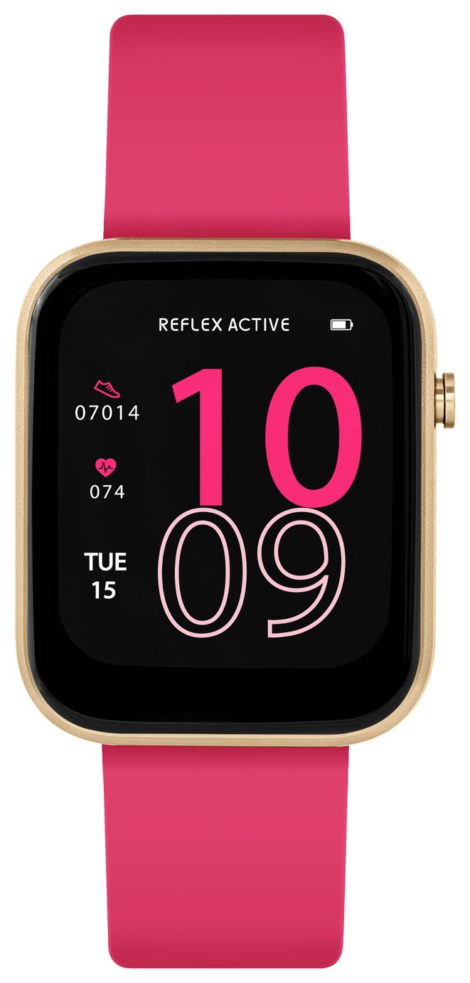 Reflex Active Series 12 Bright Pink Smart Watch