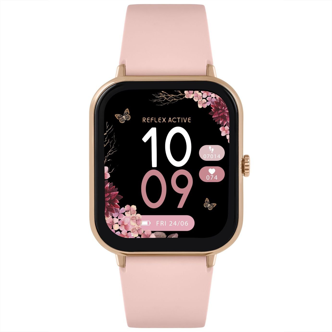 Reflex Active Series 23 Pink Strap Smart Watch