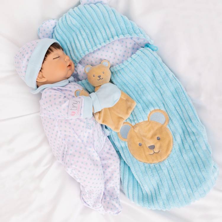 Tiny Treasures Sleepy Little Brother Baby Doll - 17inch/44cm 0