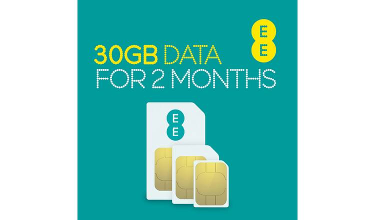 EE 30GB Pay As You Go Data Sim Card