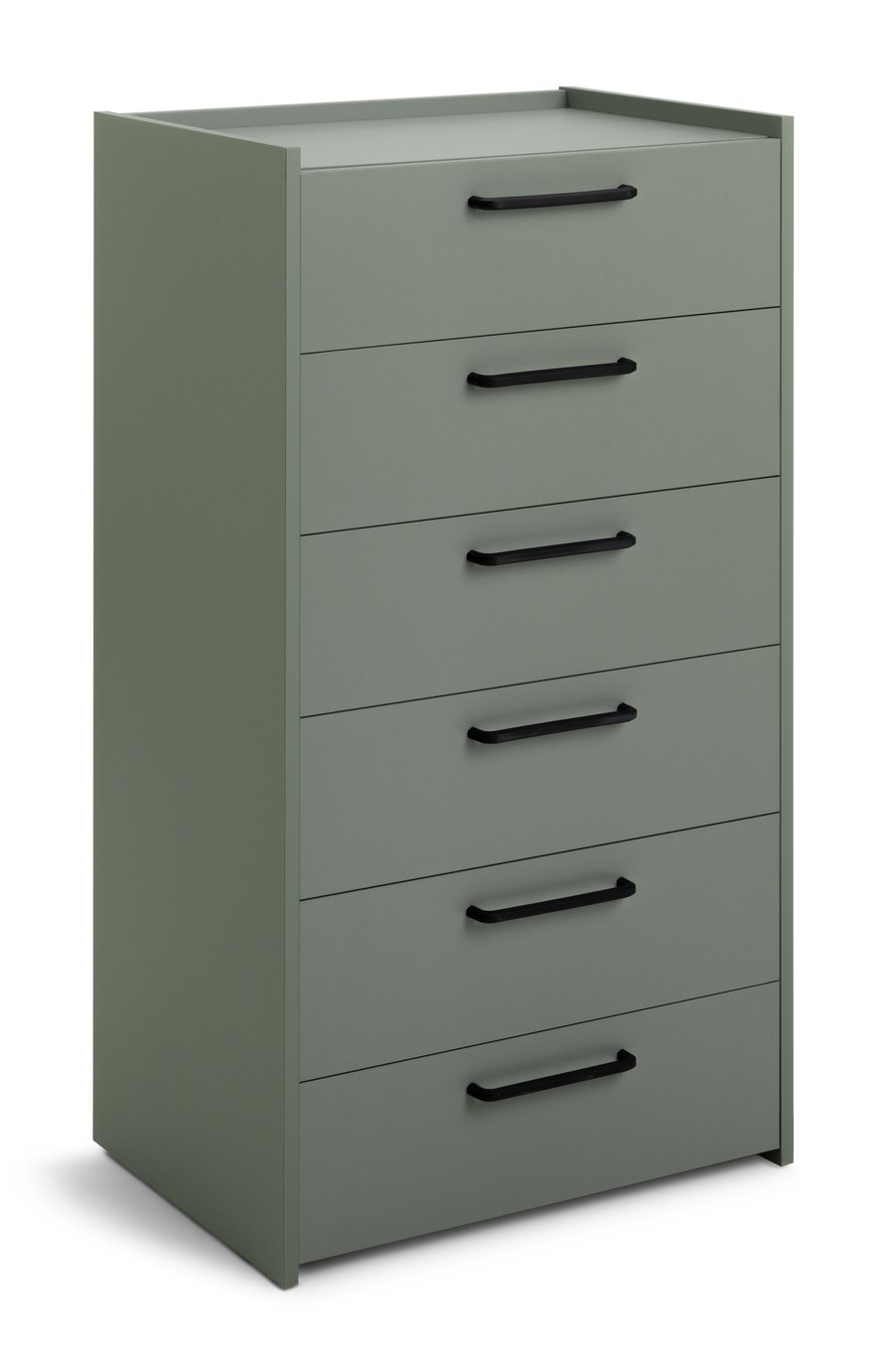 Habitat Oldham 6 Drawer Chest - Green