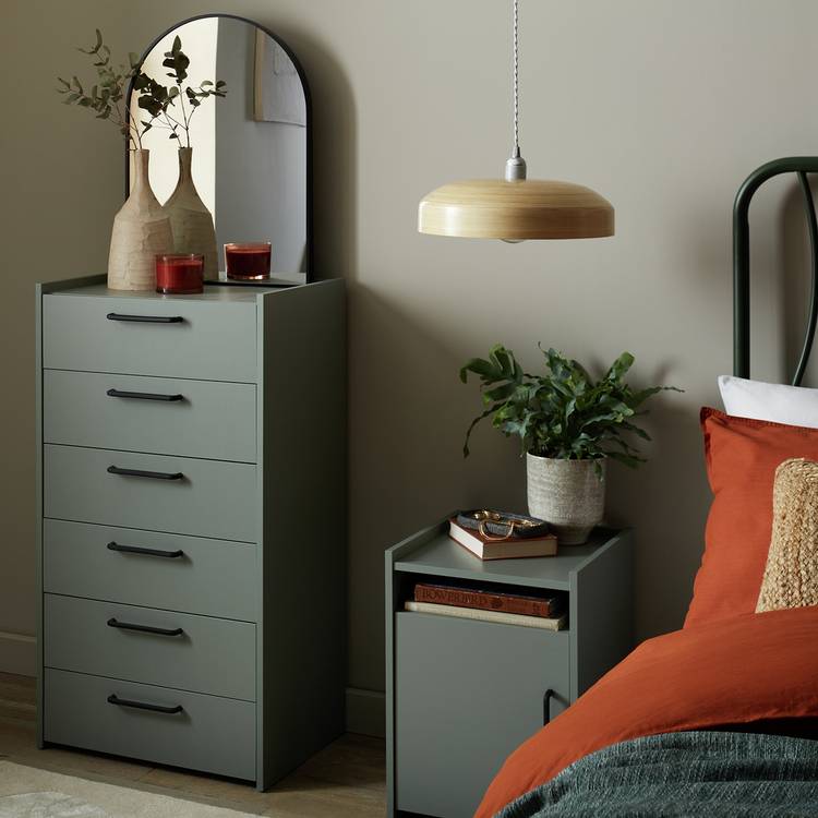 Habitat Oldham 6 Drawer Chest - Green 0