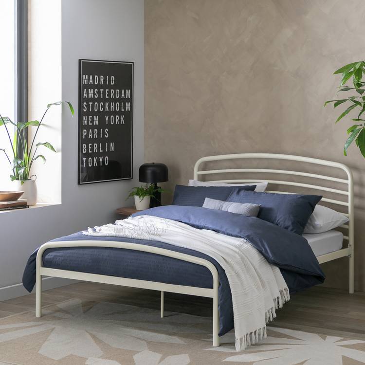 Argos Home Jubilee Kingsize Metal Bed Frame - Off White 0