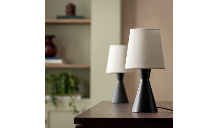 Buy Habitat Hashi 70cm Ceramic Table Lamp - Black & Beige