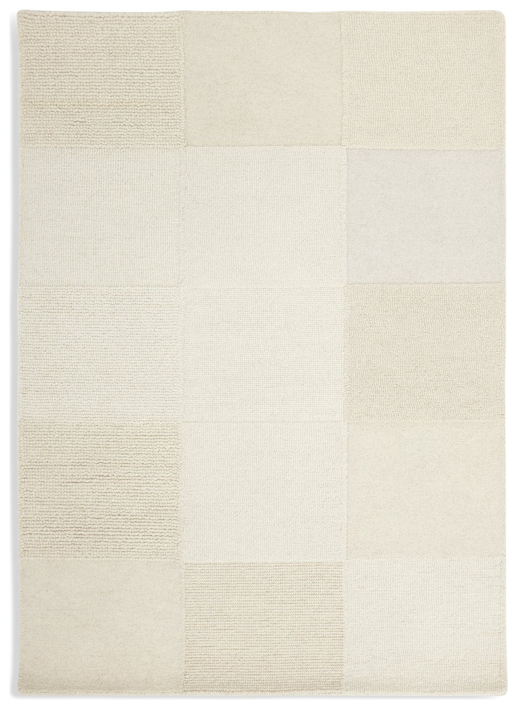 Habitat Check Patterned Rug - Neutral - 120x170cm