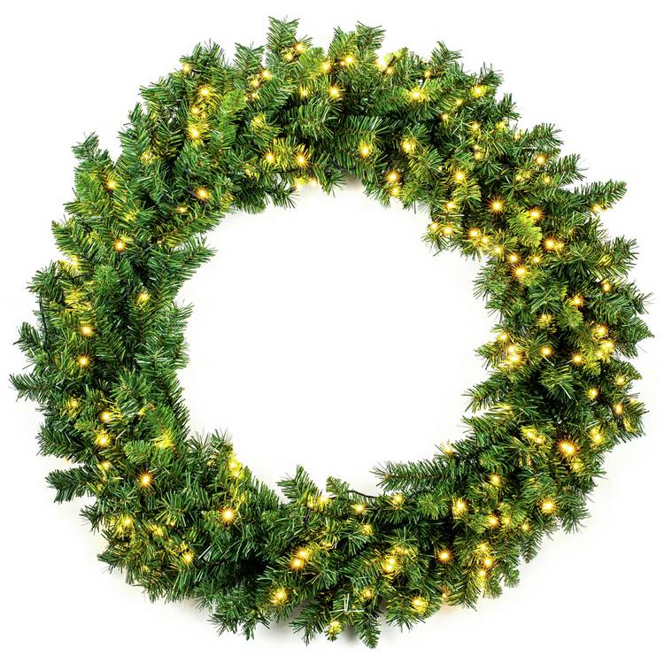 Premier Decorations Pre lit Oregon Christmas Wreath 0