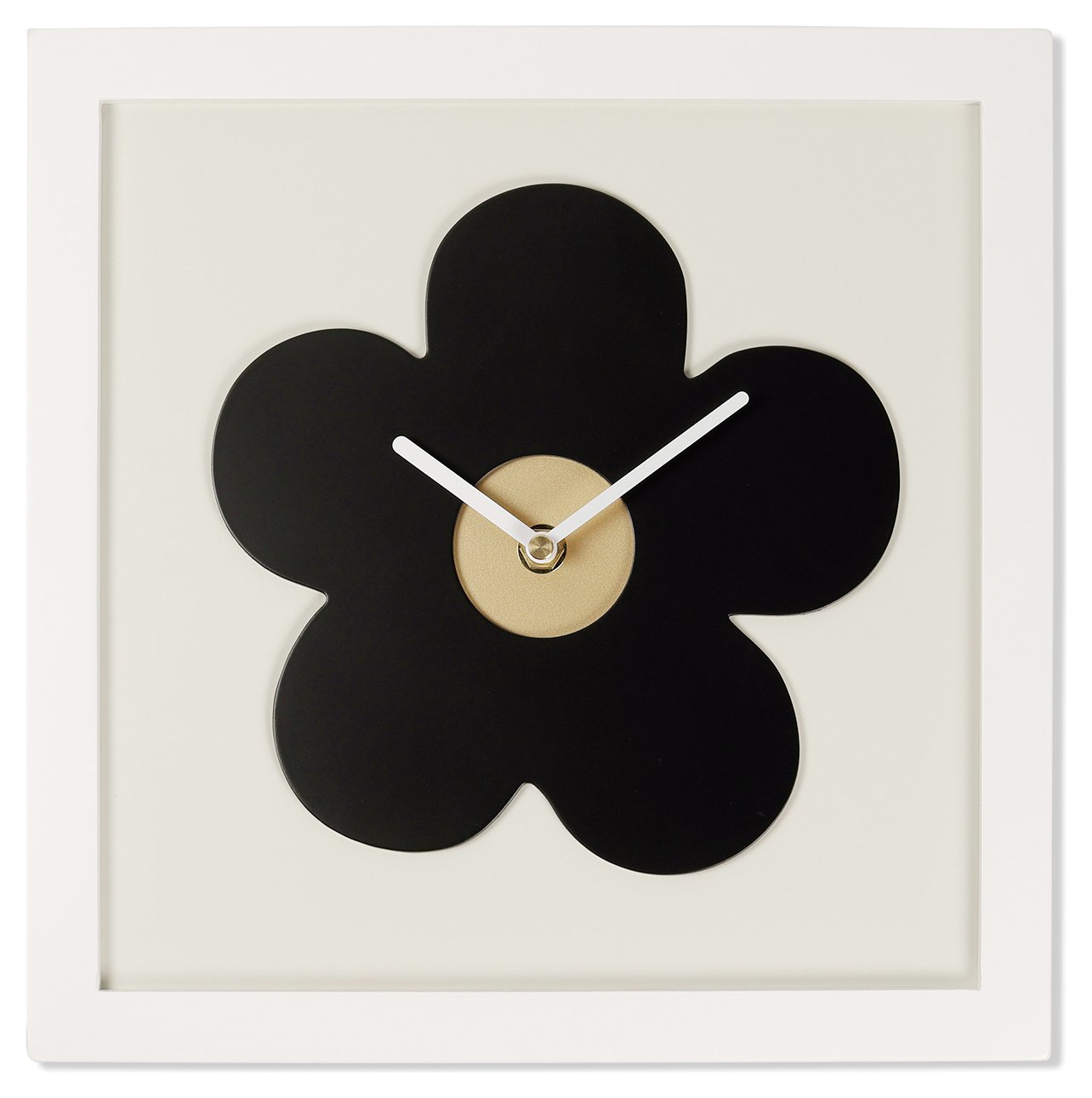 Spirit Flower Shaped Wall Clock - Black 