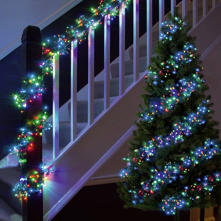 Premier Decorations 3000 Colour LED Christmas Cluster Lights 0