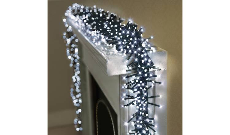 Premier Decorations 3000 White LED Christmas Cluster Lights