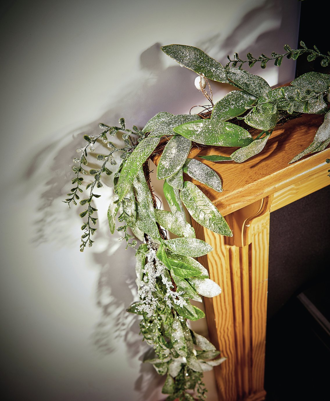 Premier Decorations Frosted Eucalyptus Christmas Garland