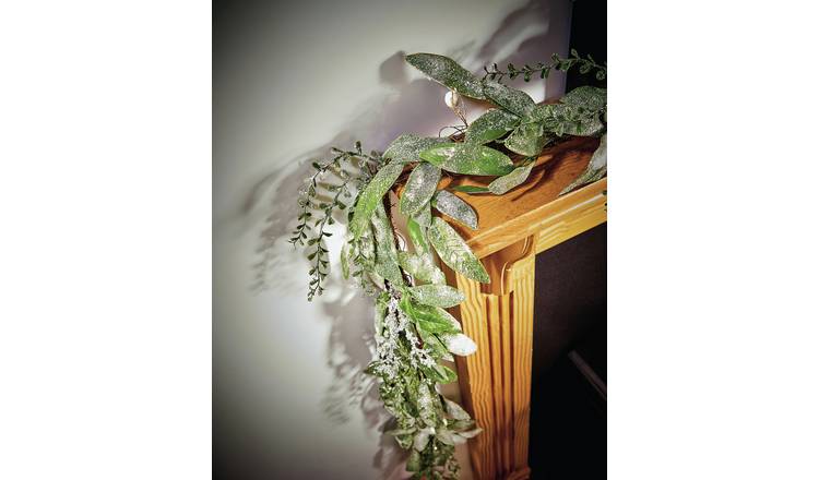 Premier Decorations Frosted Eucalyptus Christmas Garland