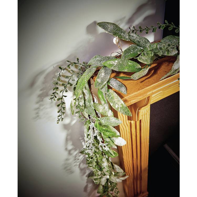 Premier Decorations Frosted Eucalyptus Christmas Garland 0