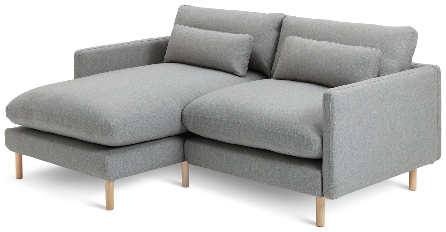 Habitat Paola Left Hand 3 Seater Chaise Sofa Set - Grey