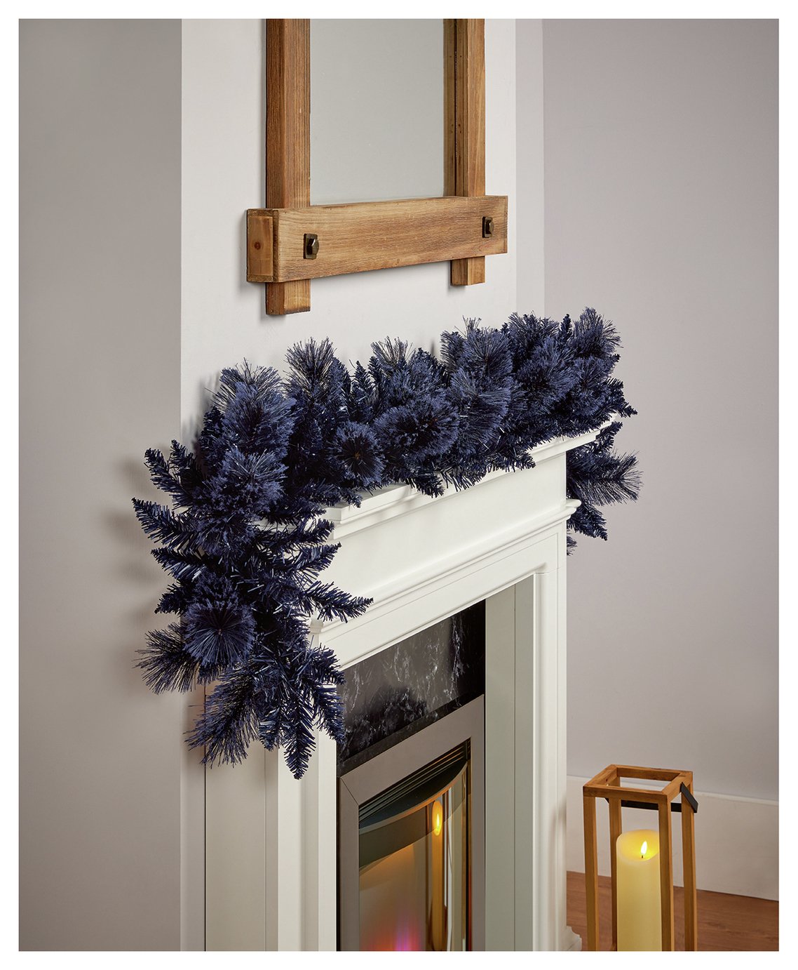 Premier Decorations Midnight Blue Christmas Garland